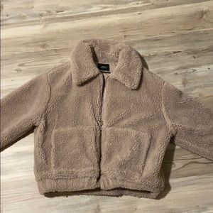 Urban Outfitters Cropped Teddy Coat